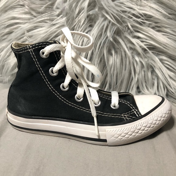 boys black high top converse